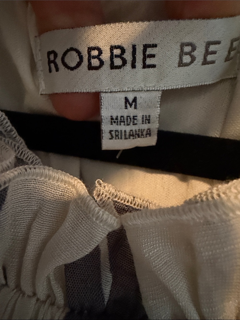 Robbie Bee Blue & White Ruffle-Trim Dress NWT - Picture 2 of 9